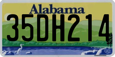 AL license plate 35DH214