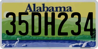 AL license plate 35DH234