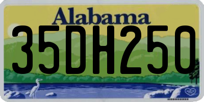AL license plate 35DH250