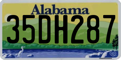 AL license plate 35DH287