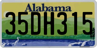 AL license plate 35DH315