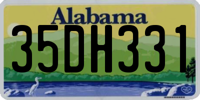 AL license plate 35DH331