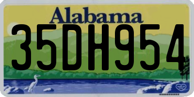 AL license plate 35DH954