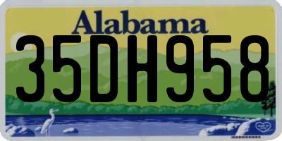 AL license plate 35DH958