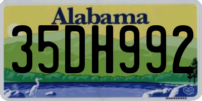 AL license plate 35DH992