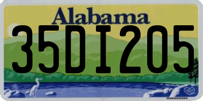 AL license plate 35DI205