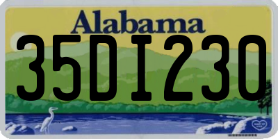 AL license plate 35DI230