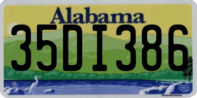 AL license plate 35DI386