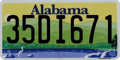 AL license plate 35DI671