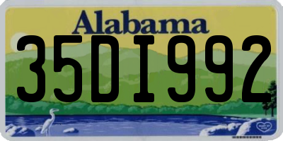 AL license plate 35DI992