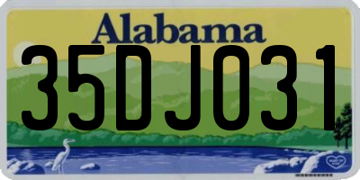 AL license plate 35DJ031