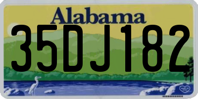 AL license plate 35DJ182
