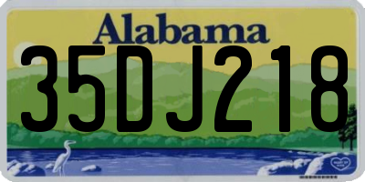 AL license plate 35DJ218