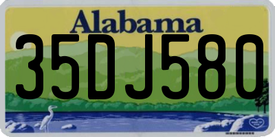 AL license plate 35DJ580