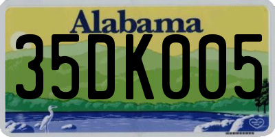 AL license plate 35DK005