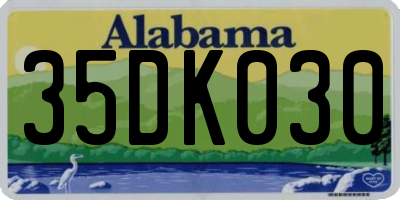 AL license plate 35DK030