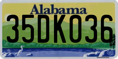 AL license plate 35DK036