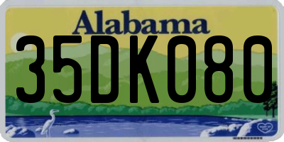 AL license plate 35DK080