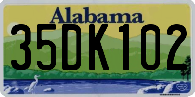 AL license plate 35DK102