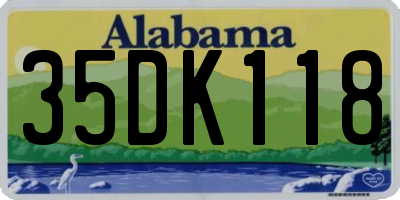 AL license plate 35DK118
