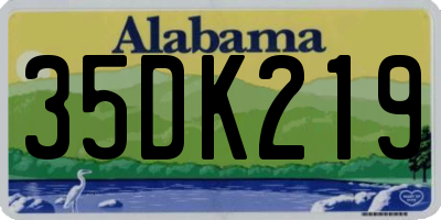 AL license plate 35DK219