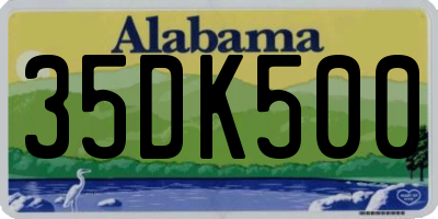 AL license plate 35DK500