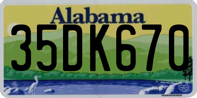AL license plate 35DK670