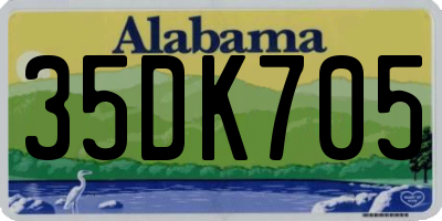 AL license plate 35DK705