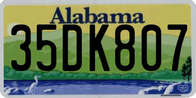 AL license plate 35DK807
