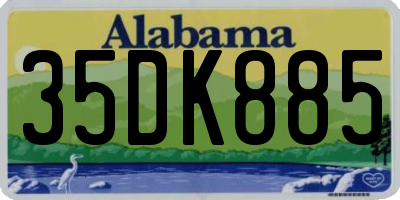 AL license plate 35DK885