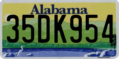 AL license plate 35DK954