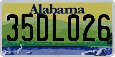 AL license plate 35DL026