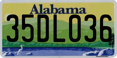 AL license plate 35DL036