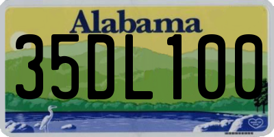 AL license plate 35DL100