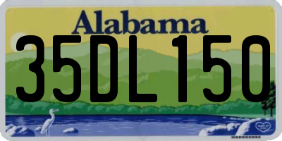 AL license plate 35DL150