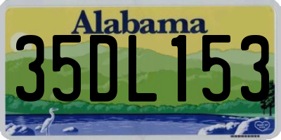 AL license plate 35DL153