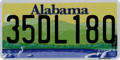 AL license plate 35DL180