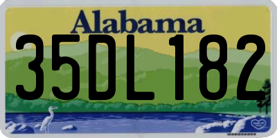 AL license plate 35DL182