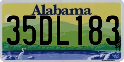 AL license plate 35DL183