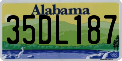 AL license plate 35DL187