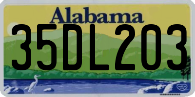 AL license plate 35DL203