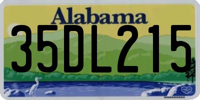 AL license plate 35DL215