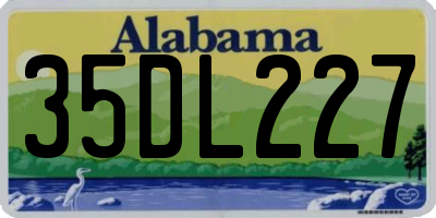 AL license plate 35DL227