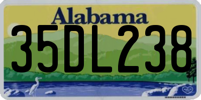 AL license plate 35DL238