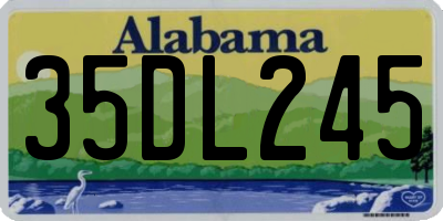 AL license plate 35DL245