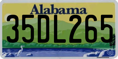 AL license plate 35DL265