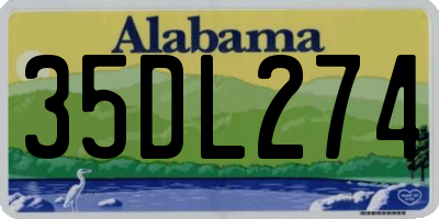 AL license plate 35DL274
