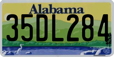 AL license plate 35DL284