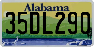 AL license plate 35DL290