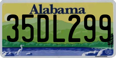 AL license plate 35DL299